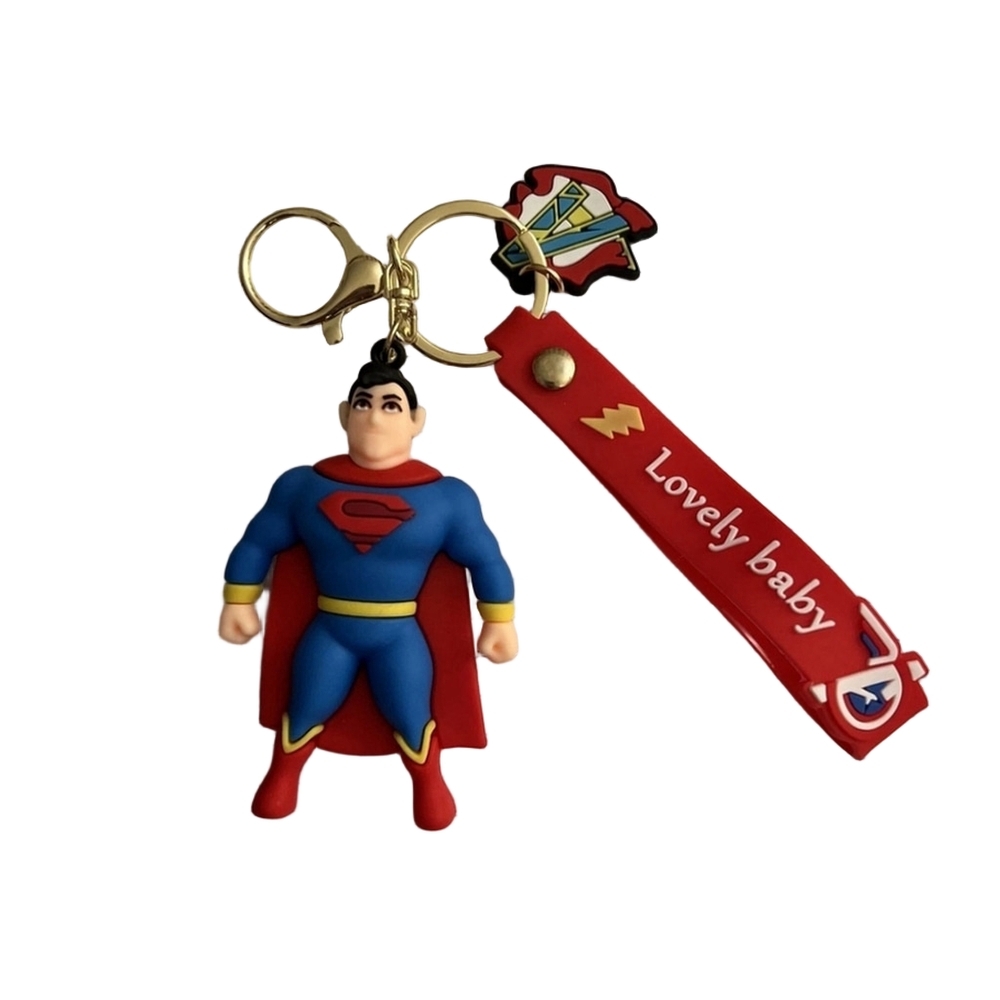 Superman Keychain with Red Strap - Picture 3 of 7